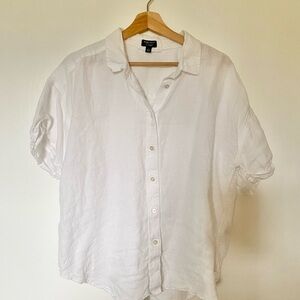 J. Crew Crisp White Linen Shirt